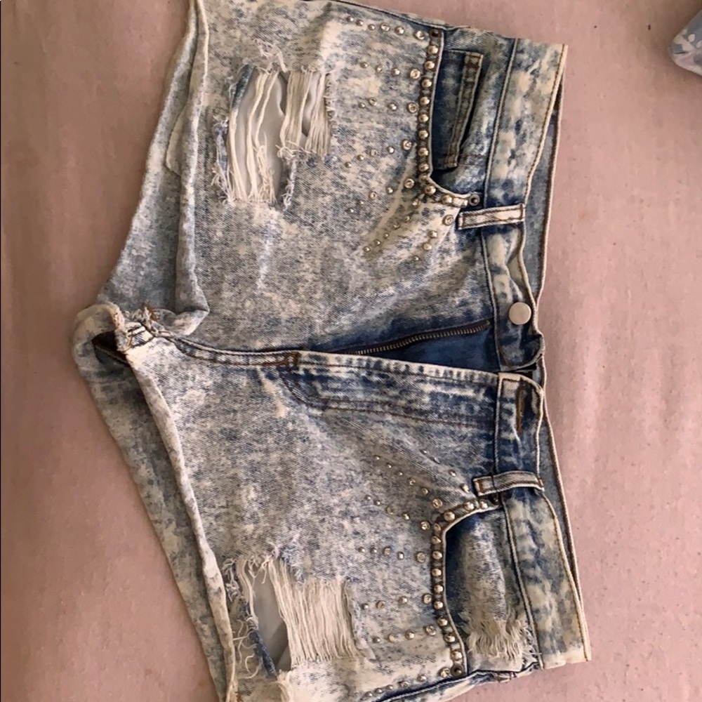 Jean shorts w. stones